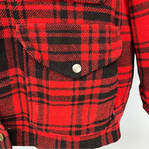 Pendleton 100% Virgin Wool Cruiser Hunting Jacket in Red and Black Plaid Medium - Picture 8 of 11